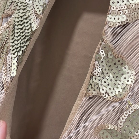 Dress The Population Mini Sequence Dress.  Gold, pale pink XS, new with tags - Picture 9 of 9